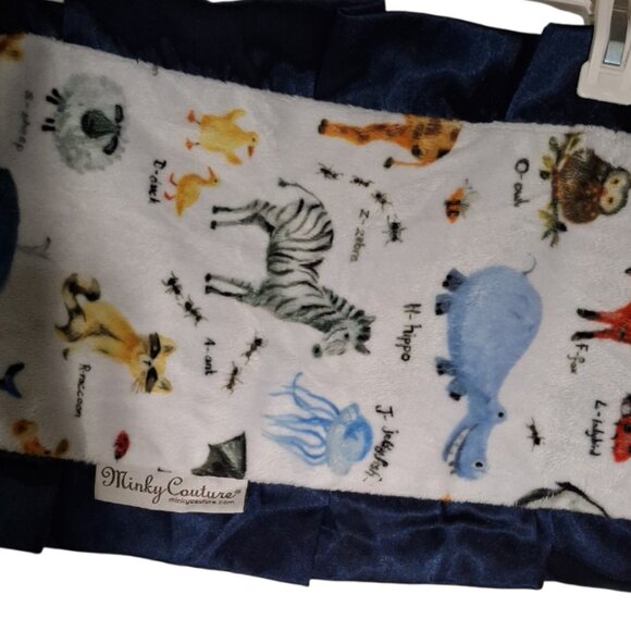 Minky Couture ABC Zoo Small Lovey Blanket - Picture 4 of 4